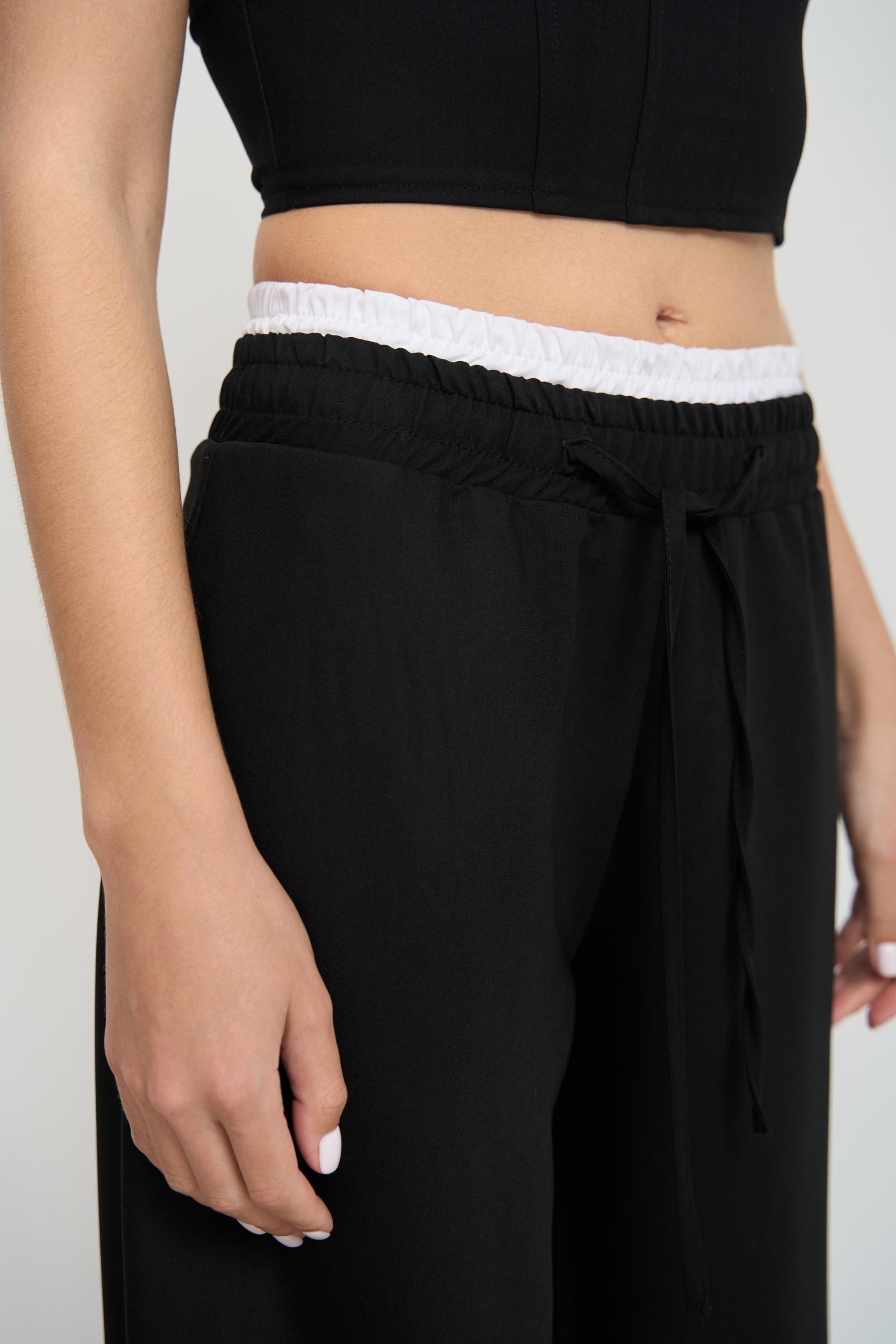 Брюки на резинці з подвійним поясом