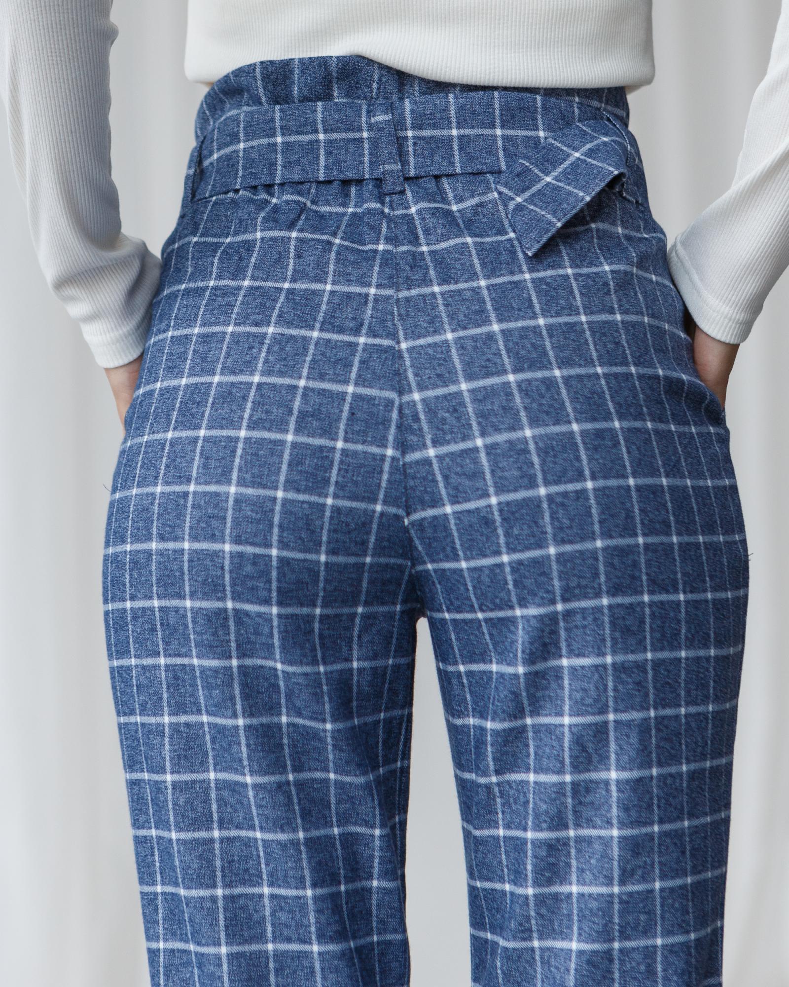 Клітчасті сині брюки